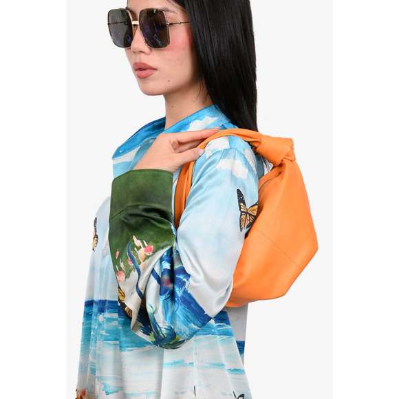 Bottega Veneta Orange Leather Double Knot Bag - Picture 3 of 3